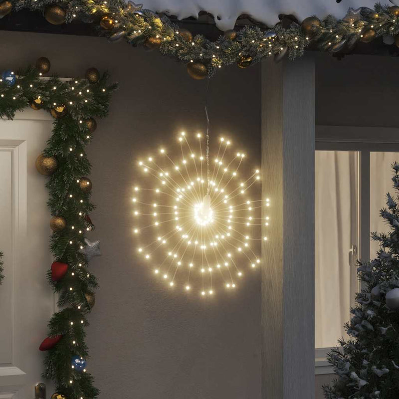 Load image into Gallery viewer, Vidaxl kerstverlichting vuurwerk 4 st 140 warmwitte led's 17 cm