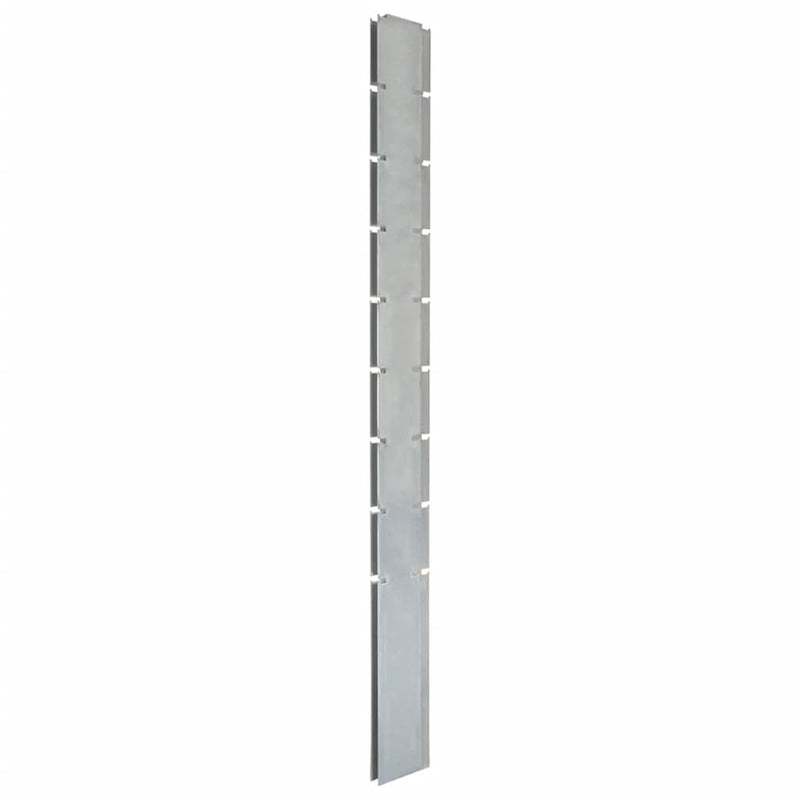 Load image into Gallery viewer, VidaXL Schuttingpalen 10 st 220 cm gegalvaniseerd staal zilverkleurig