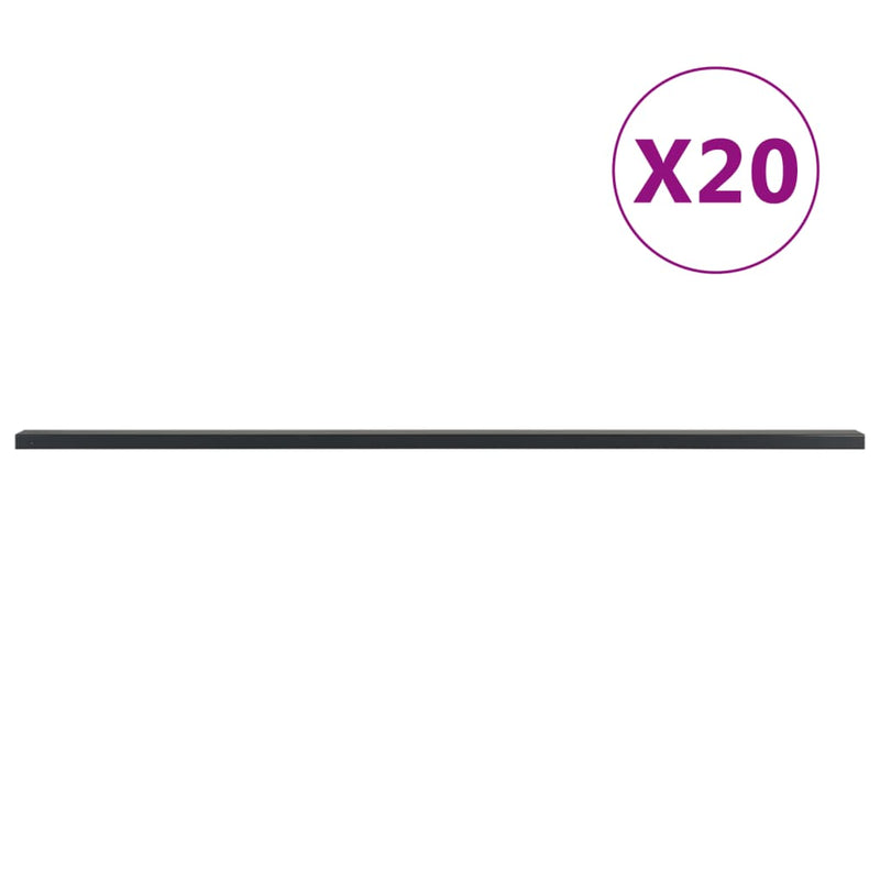 Load image into Gallery viewer, VidaXL Schuttingpalen 20 st 220 cm staal grijs