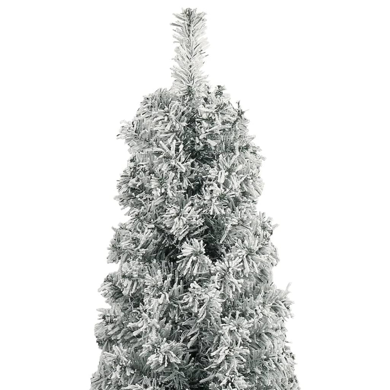 Load image into Gallery viewer, Vidaxl kunstkerstboom smal met standaard en sneeuw 300 cm pvc