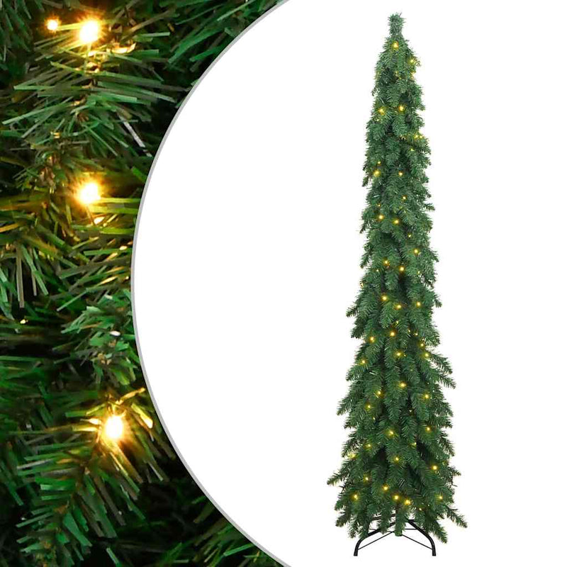 Load image into Gallery viewer, Vidaxl kunstkerstboom met verlichting 130 led's 210 cm