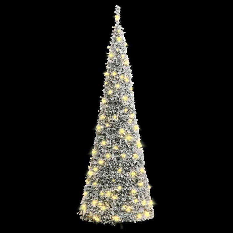 Load image into Gallery viewer, Vidaxl kunstkerstboom pop-up met sneeuw 100 led's 150 cm