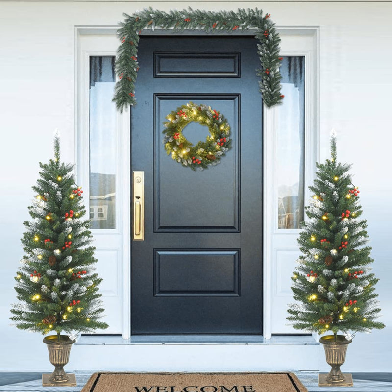Load image into Gallery viewer, Vidaxl 4-delige kerstdeurdecoratieset pvc