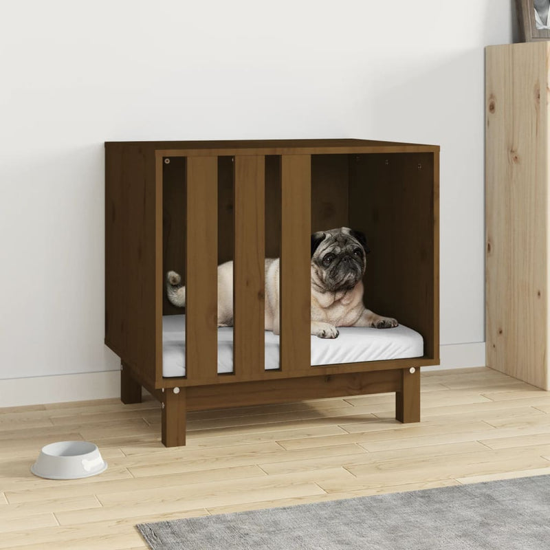 Load image into Gallery viewer, Vidaxl hondenhok 60x45x57 cm massief grenenhout honingbruin
