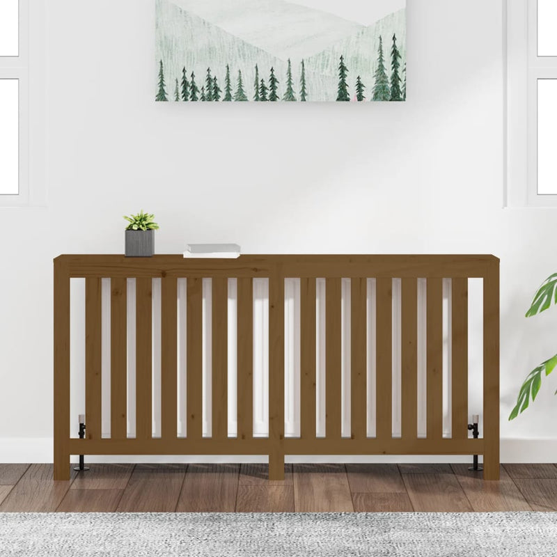Load image into Gallery viewer, VidaXL Radiatorombouw 169x19x84 cm massief grenenhout honingbruin