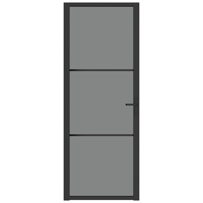 Load image into Gallery viewer, Vidaxl binnendeur 76x201,5 cm esg-glas en aluminium zwart
