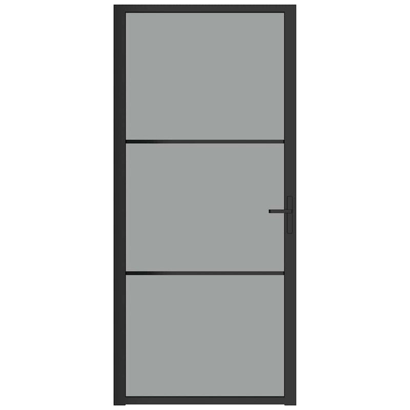 Load image into Gallery viewer, Vidaxl binnendeur 93x201,5 cm esg-glas en aluminium zwart