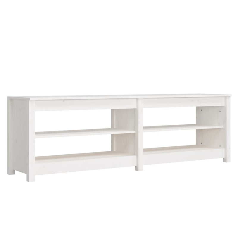 Cargue la imagen en el visor de la galería, Vidaxl schoenenbank 160x36,5x50 cm massief grenenhout wit