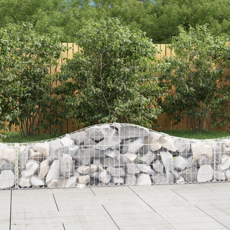 Load image into Gallery viewer, VidaXL Schanskorven 10 st gewelfd 200x30x40 60 cm gegalvaniseerd ijzer