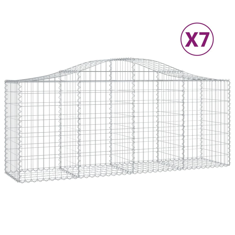 Load image into Gallery viewer, VidaXL Schanskorven 7 st gewelfd 200x50x80 100 cm gegalvaniseerd ijzer