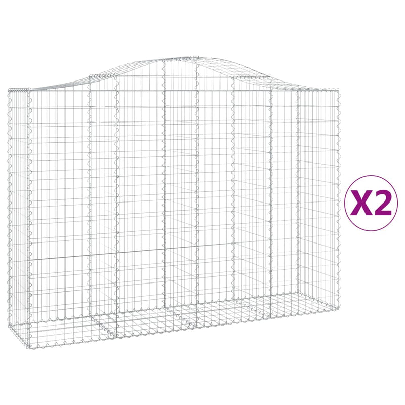 Load image into Gallery viewer, VidaXL Schanskorven 2 st gewelfd 200x50x140 160 cm ijzer