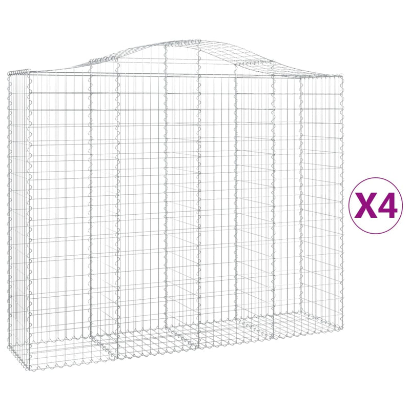 Load image into Gallery viewer, VidaXL Schanskorven 4 st gewelfd 200x50x160 180 cm ijzer