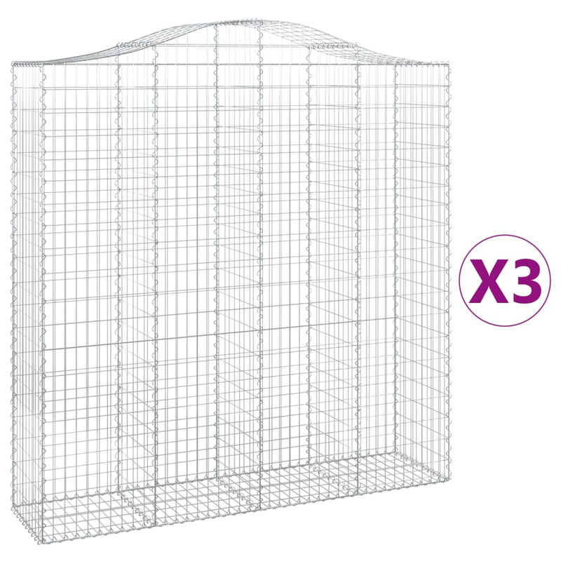 Load image into Gallery viewer, VidaXL Schanskorven 3 st gewelfd 200x50x200 220 cm ijzer