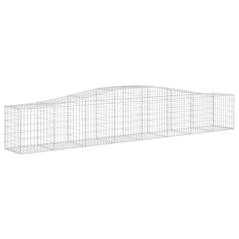 Load image into Gallery viewer, VidaXL Schanskorf 2 st gewelfd 400x50x60 80 cm gegalvaniseerd ijzer