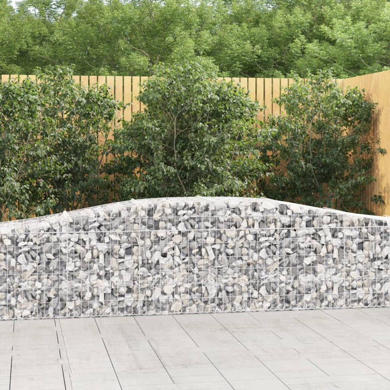 Load image into Gallery viewer, VidaXL Schanskorf 2 st gewelfd 400x50x60 80 cm gegalvaniseerd ijzer