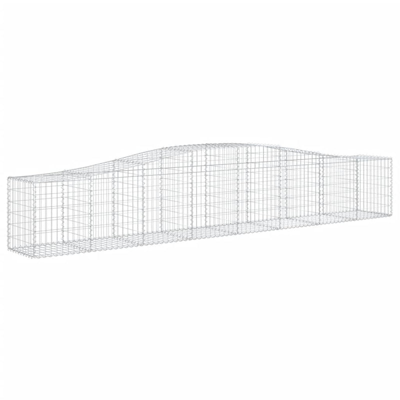 Load image into Gallery viewer, VidaXL Schanskorven 4 st gewelfd 400x50x60 80 cm gegalvaniseerd ijzer
