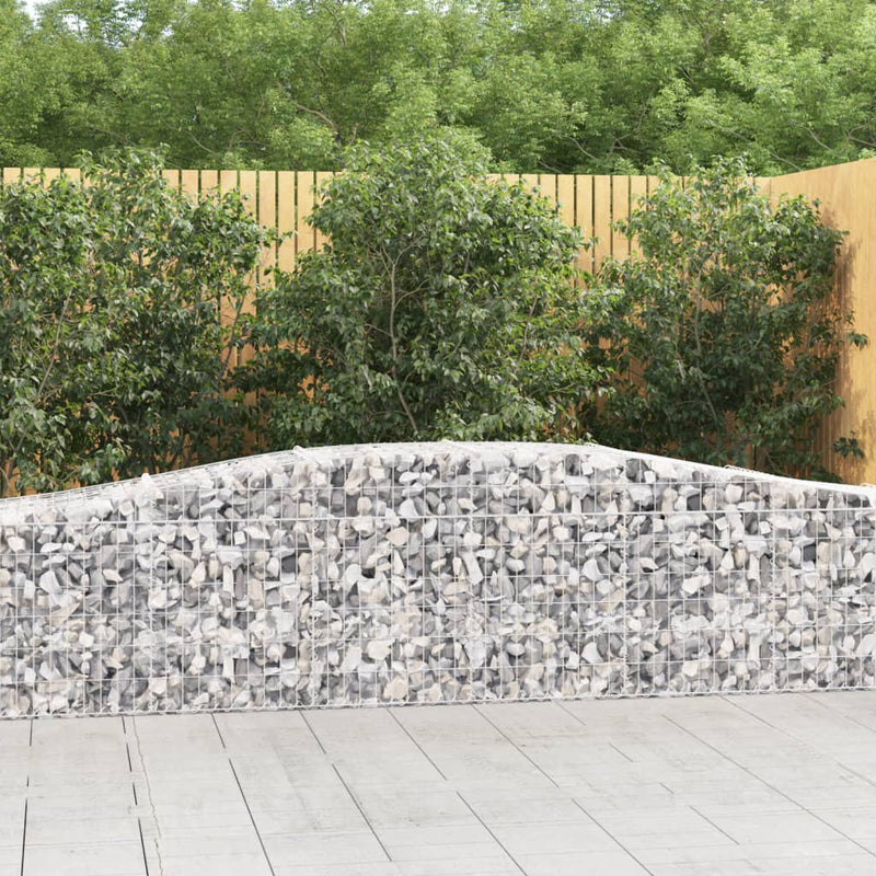 Load image into Gallery viewer, VidaXL Schanskorven 6 st gewelfd 400x50x60 80 cm gegalvaniseerd ijzer
