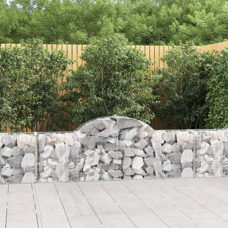 Load image into Gallery viewer, VidaXL Schanskorven 13 st gewelfd 200x30x60 80 cm gegalvaniseerd ijzer
