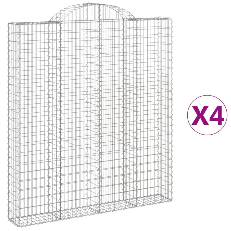 Load image into Gallery viewer, VidaXL Schanskorven 4 st gewelfd 200x30x220 240 cm ijzer