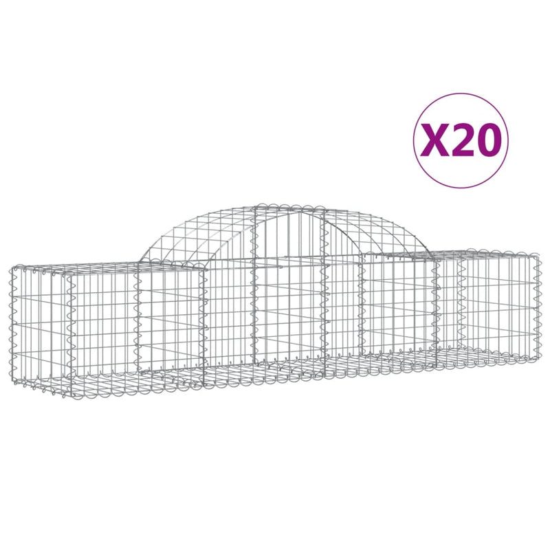 Load image into Gallery viewer, VidaXL Schanskorven 20 st gewelfd 200x50x40 60 cm ijzer