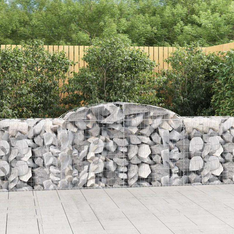 Load image into Gallery viewer, VidaXL Schanskorven 4 st gewelfd 300x50x80 100 cm gegalvaniseerd ijzer