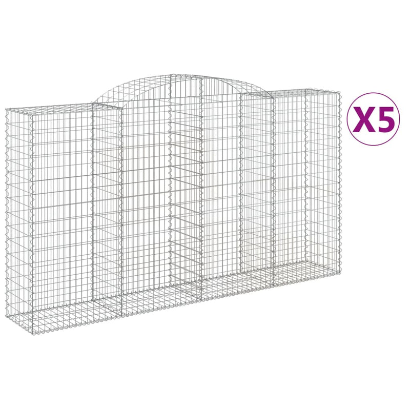 Load image into Gallery viewer, VidaXL Schanskorven 5 st gewelfd 300x50x160 180 cm ijzer
