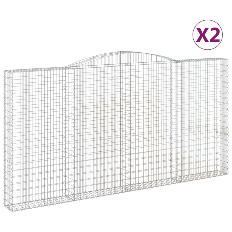 Load image into Gallery viewer, VidaXL Schanskorven 2 st gewelfd 400x30x200 220 cm ijzer