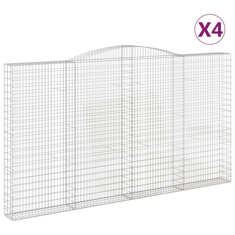 Load image into Gallery viewer, VidaXL Schanskorven 4 st gewelfd 400x30x220 240 cm ijzer