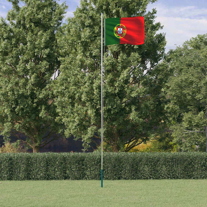 Afbeelding laden in galerijviewer, Vidaxl vlag met vlaggenmast portugal 6,08 m aluminium