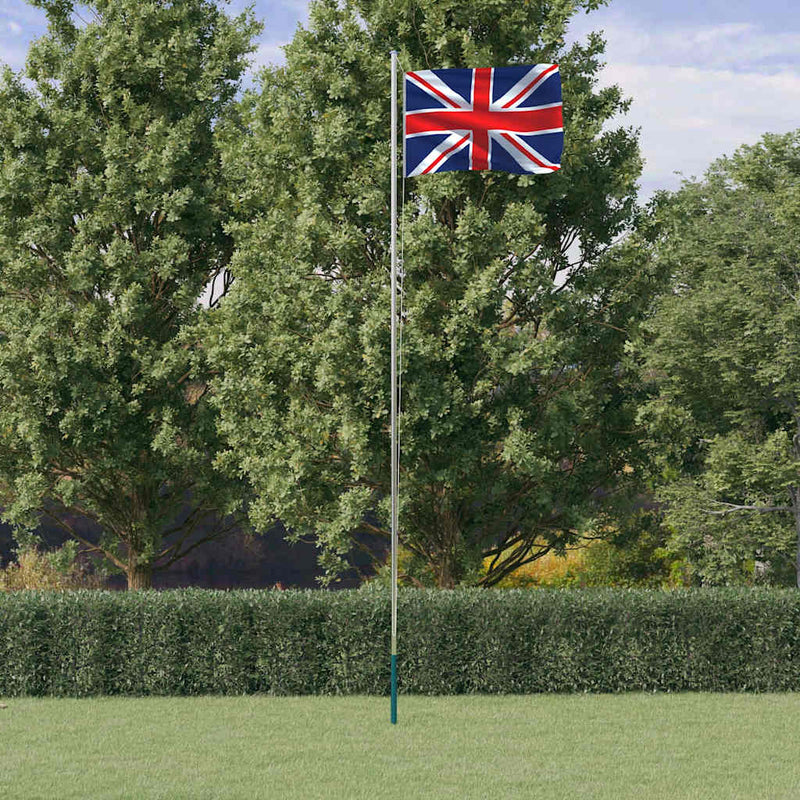 Load image into Gallery viewer, Vidaxl vlag met vlaggenmast verenigd koninkrijk 6,08 m aluminium