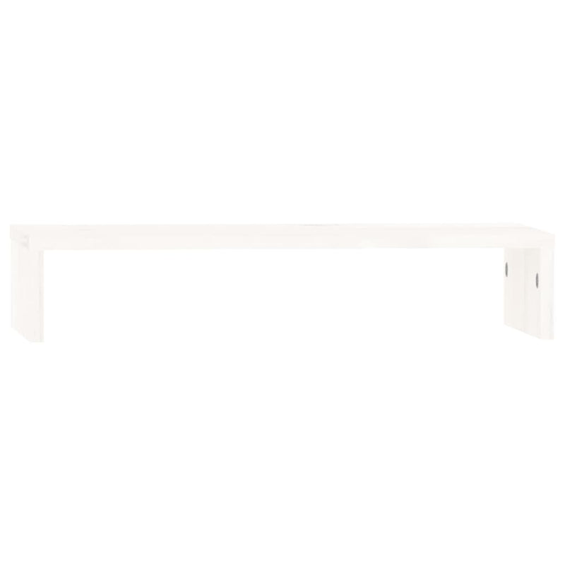 Load image into Gallery viewer, Vidaxl monitorstandaard 50x27x10 cm massief grenenhout wit