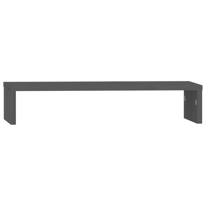 Load image into Gallery viewer, Vidaxl monitorstandaard 50x27x10 cm massief grenenhout grijs