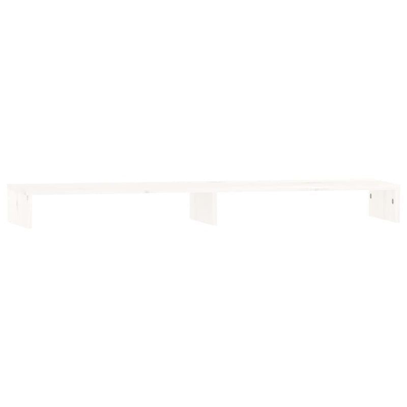 Load image into Gallery viewer, Vidaxl monitorstandaard 100x27x10 cm massief grenenhout wit