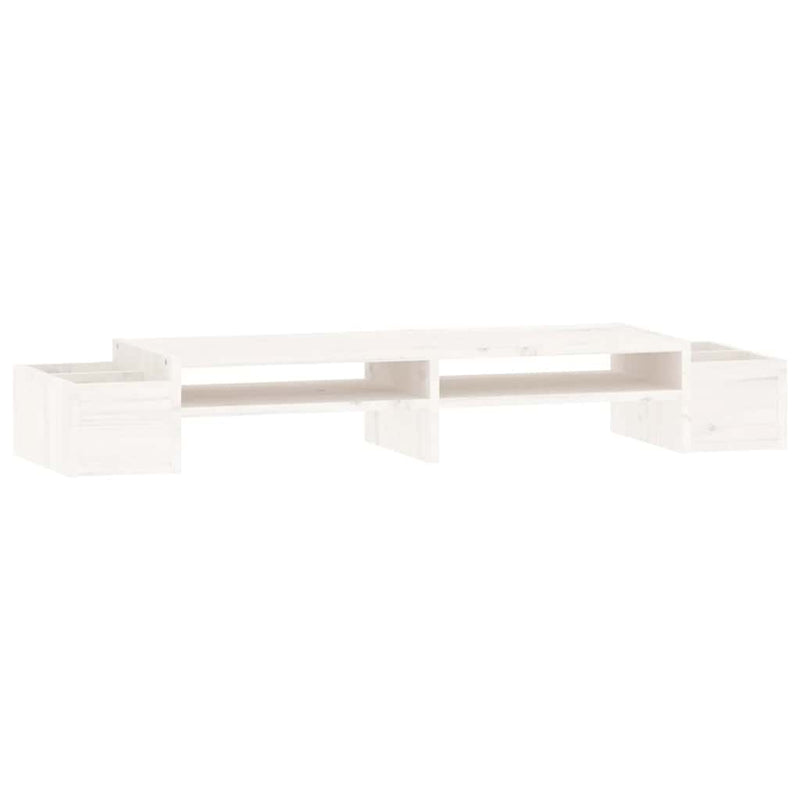 Load image into Gallery viewer, Vidaxl monitorstandaard 100x27,5x15 cm massief grenenhout wit