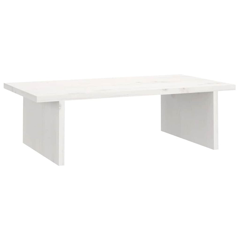 Load image into Gallery viewer, Vidaxl monitorstandaard 50x27x15 cm massief grenenhout wit