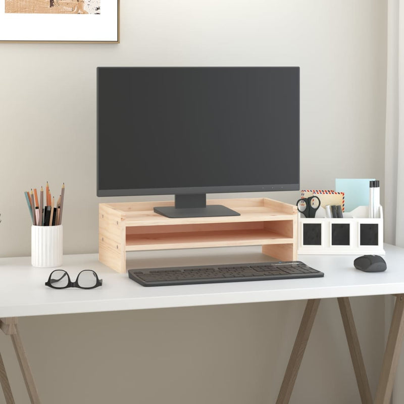 Load image into Gallery viewer, Vidaxl monitorstandaard 50x24x16 cm massief grenenhout