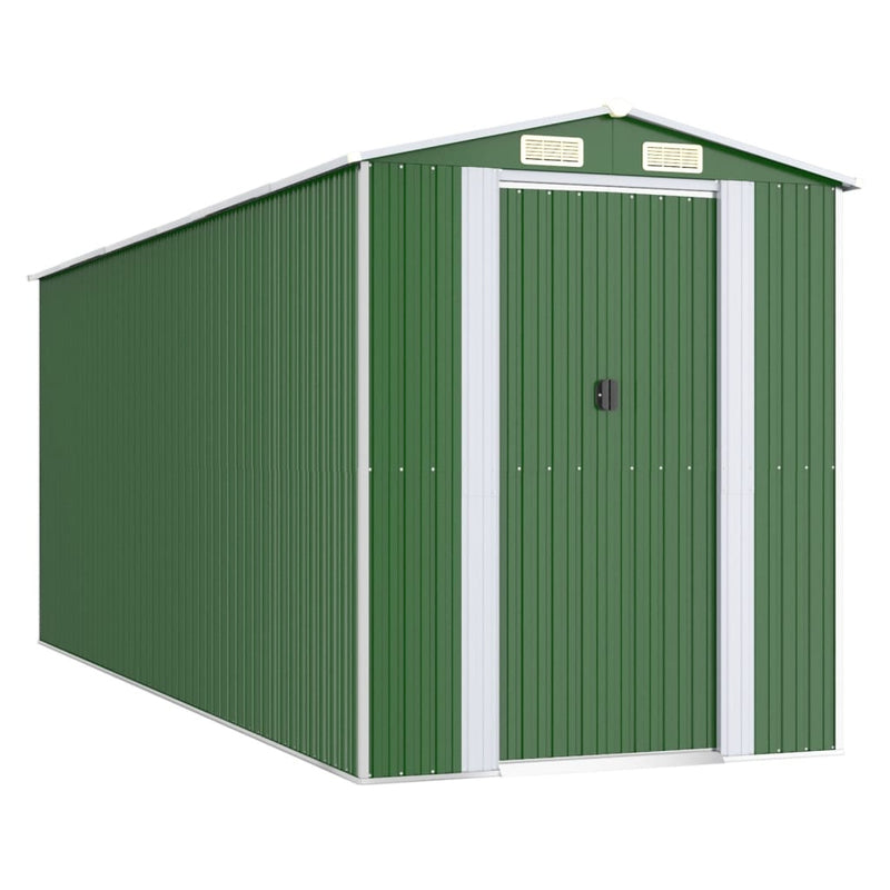 Load image into Gallery viewer, VidaXL Tuinschuur 192x523x223 cm gegalvaniseerd staal groen