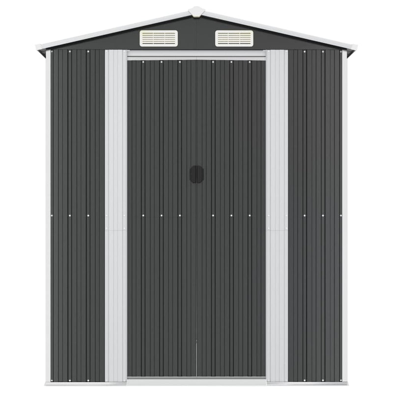 Load image into Gallery viewer, VidaXL Tuinschuur 192x606x223 cm gegalvaniseerd staal antracietkleurig