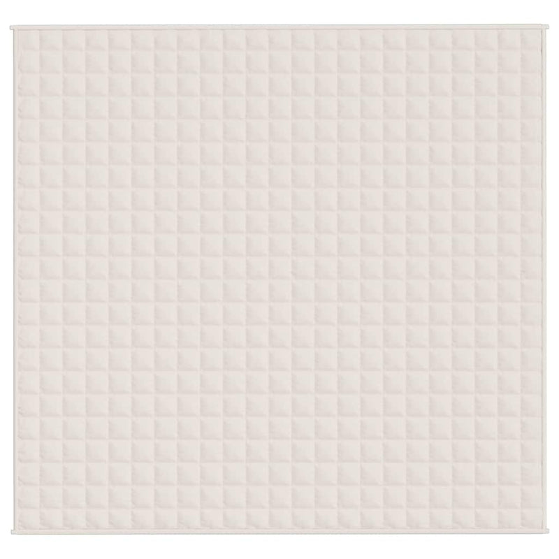 Load image into Gallery viewer, Vidaxl verzwaringsdeken 220x235 cm 15 kg stof lichtcrèmekleurig
