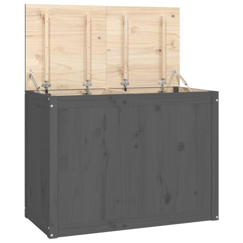 Afbeelding laden in galerijviewer, Vidaxl wasmand 88,5x44x66 cm massief grenenhout grijs