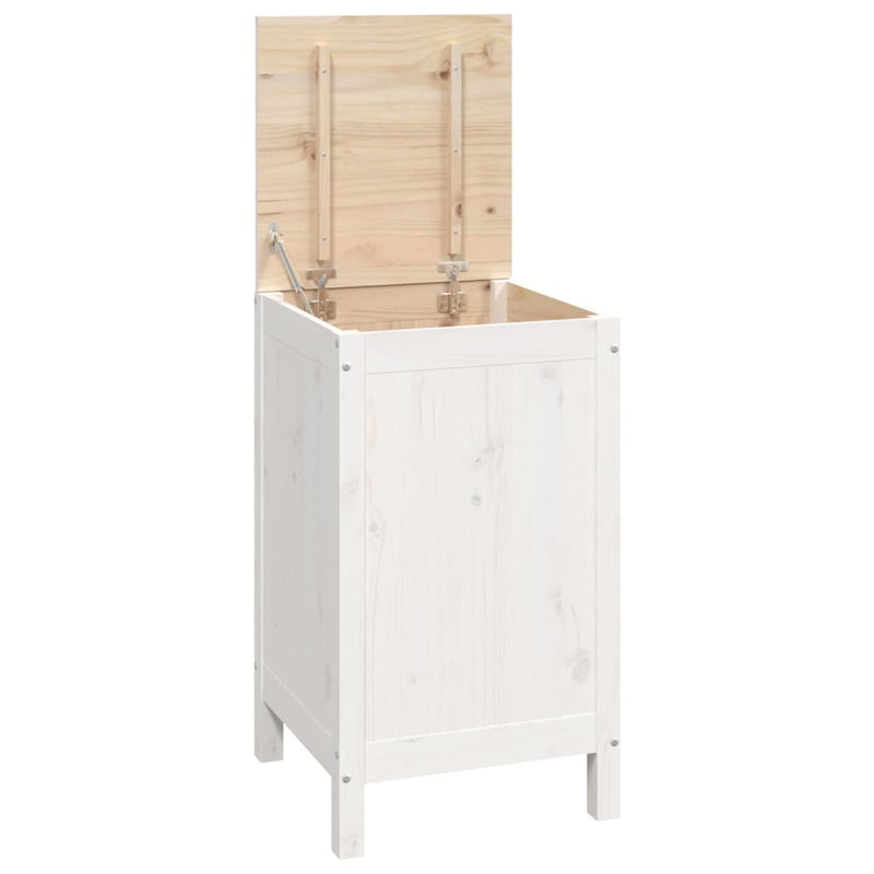Load image into Gallery viewer, VidaXL Wasmand 44x44x76 cm massief grenenhout wit