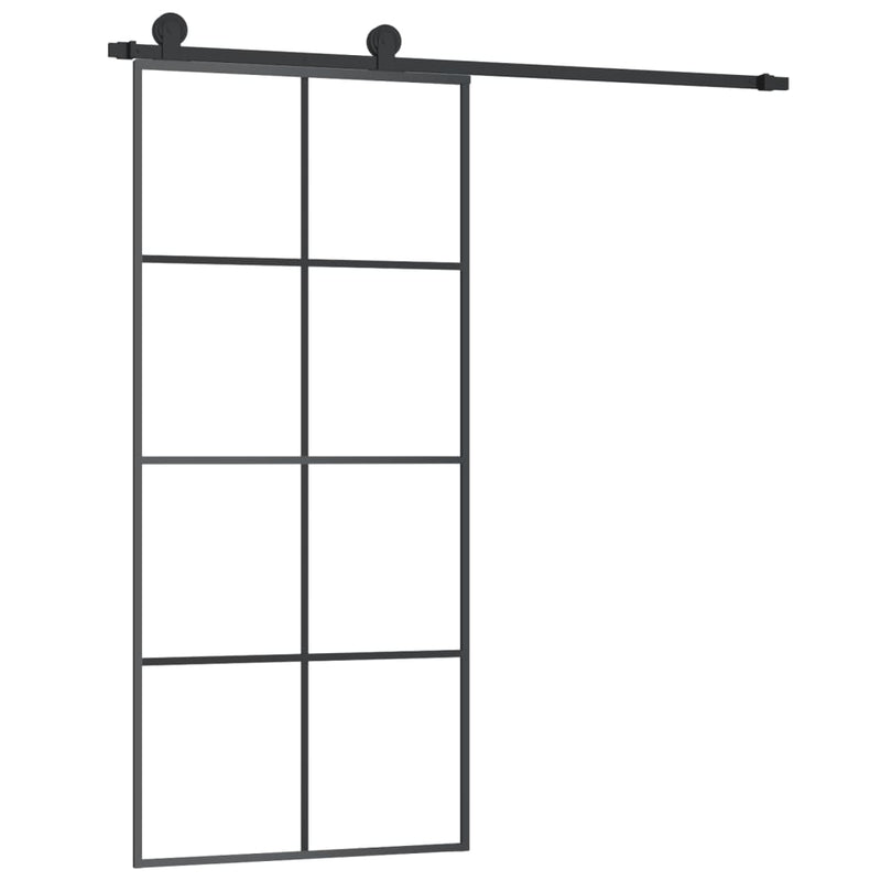 Load image into Gallery viewer, VidaXL Schuifdeur met beslag 90x205 cm ESG-glas en aluminium