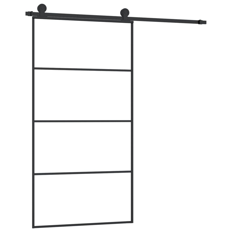 Load image into Gallery viewer, VidaXL Schuifdeur met beslag 102,5x205 cm ESG-glas en aluminium