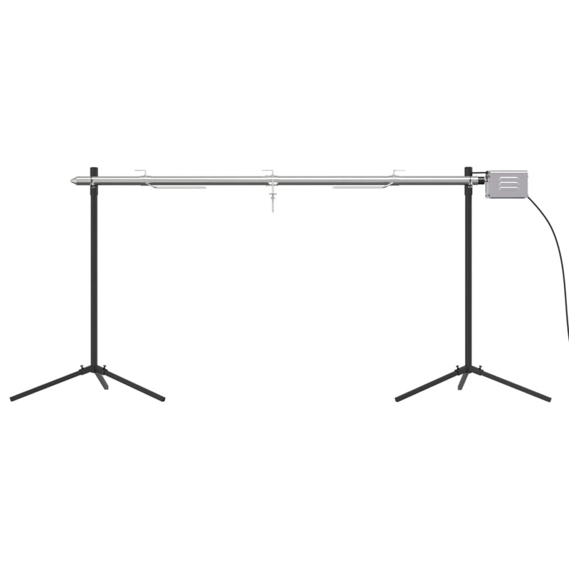 Load image into Gallery viewer, Vidaxl automatische barbecue met motor 150x46,5x82,5 cm roestvrijstaal