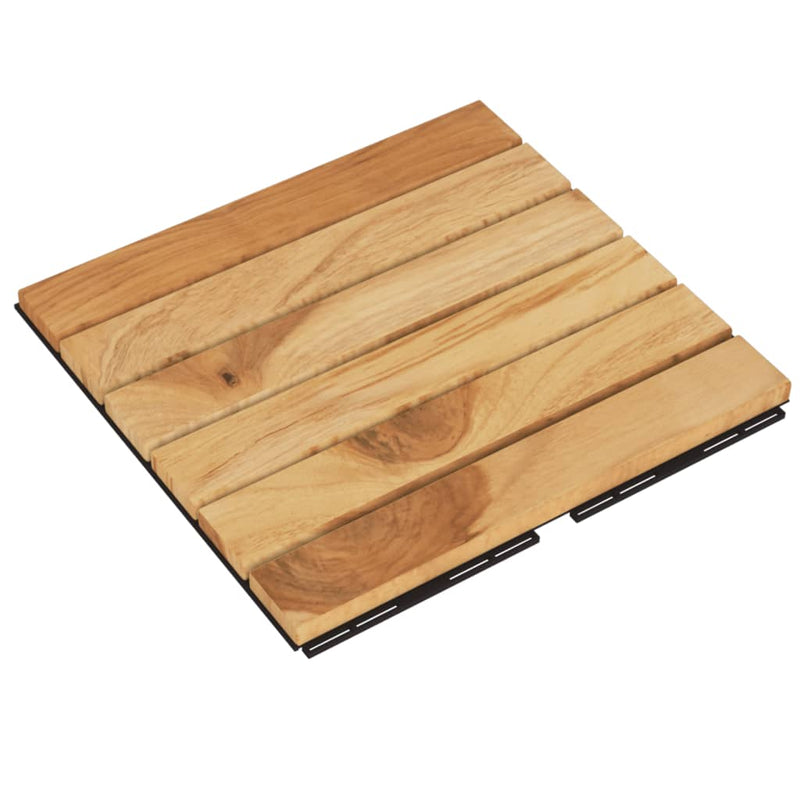 Load image into Gallery viewer, VidaXL Terrastegels 20 st 30x30 cm massief teakhout verticaal patroon