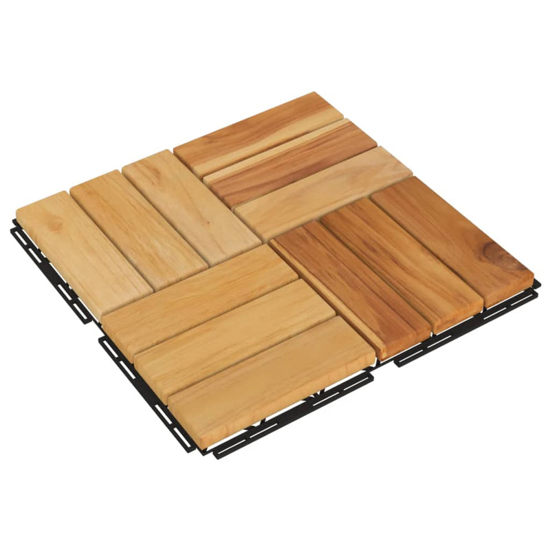 Load image into Gallery viewer, VidaXL Terrastegels 20 st 30x30 cm massief teakhout