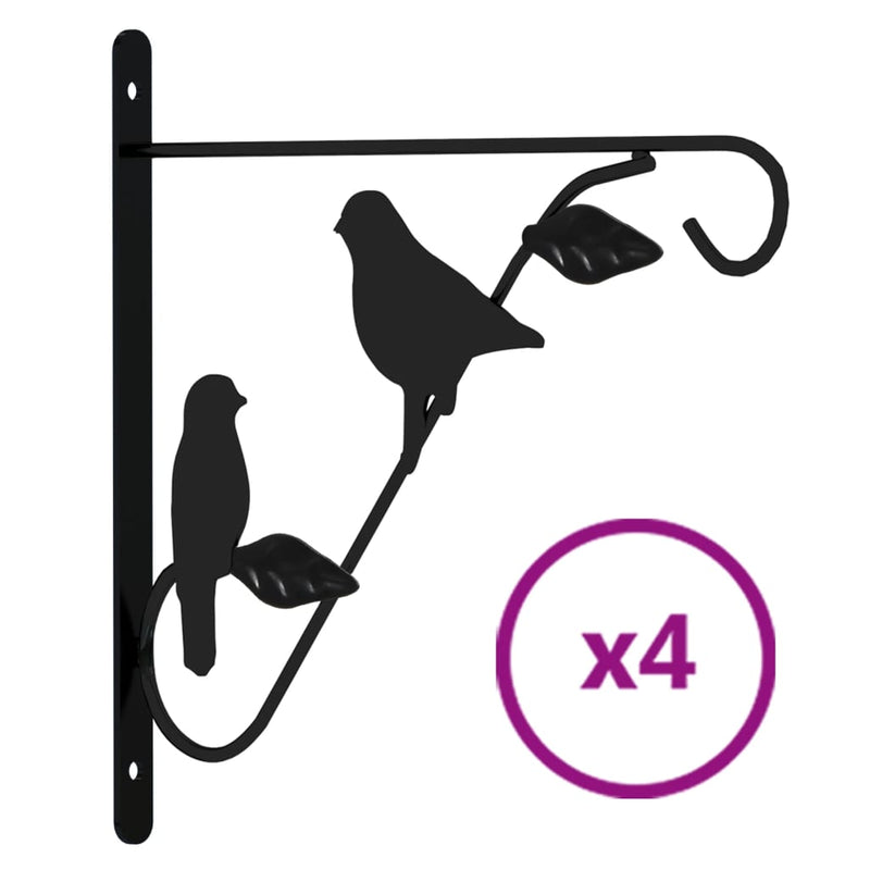 Load image into Gallery viewer, Vidaxl hangmandbeugels 4 st staal zwart