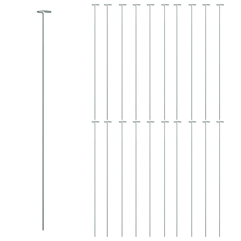 Load image into Gallery viewer, Vidaxl plantenstaken 20 st 91 cm staal donkergroen
