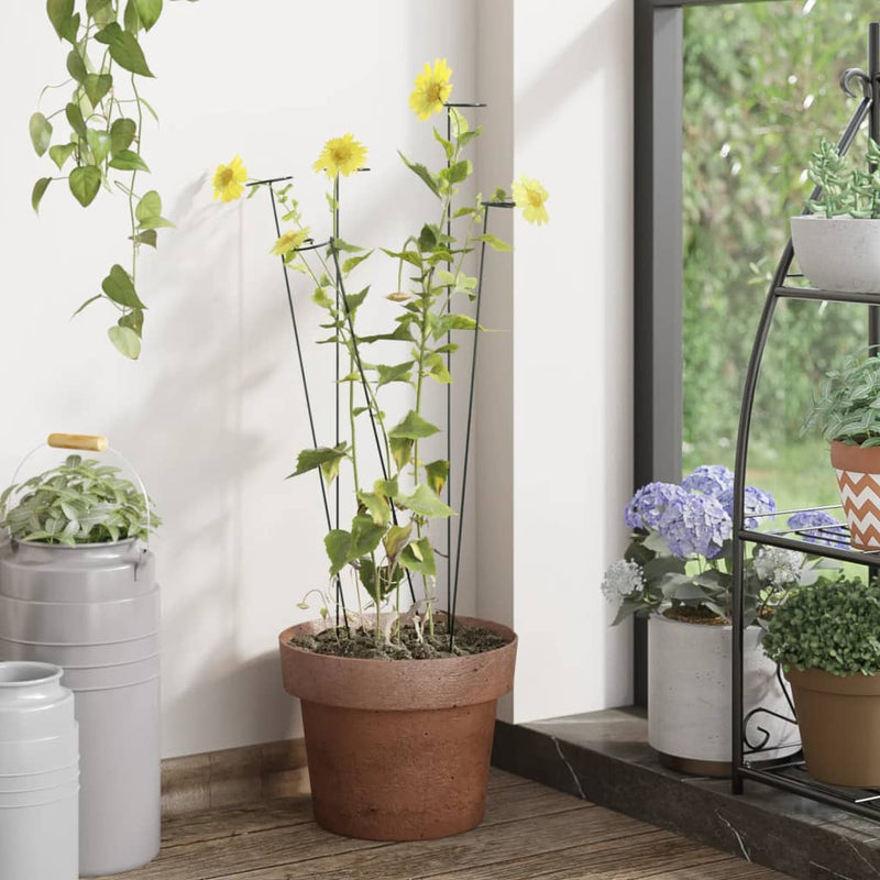 Load image into Gallery viewer, Vidaxl plantenstaken 20 st 91 cm staal donkergroen
