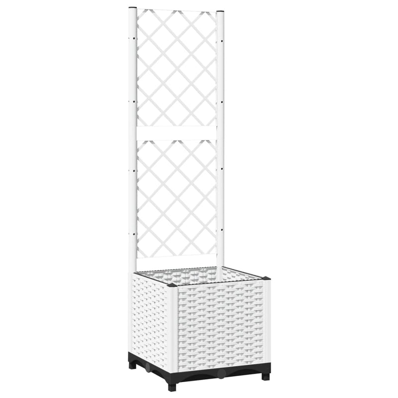 Load image into Gallery viewer, Vidaxl plantenbak met latwerk 40x40x136 cm polypropeen
